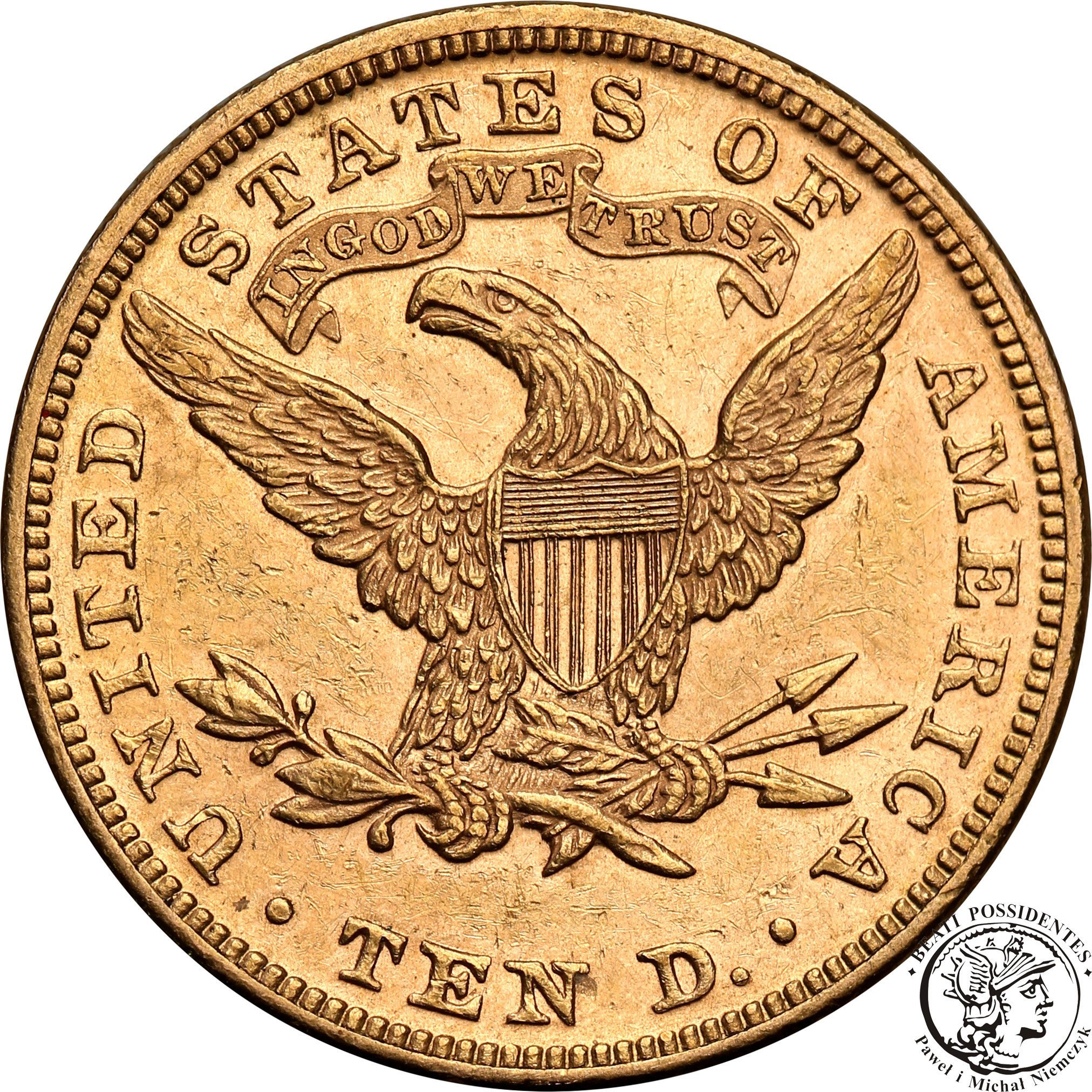 USA 10 dolarów 1892 Philadelphia st. 1-